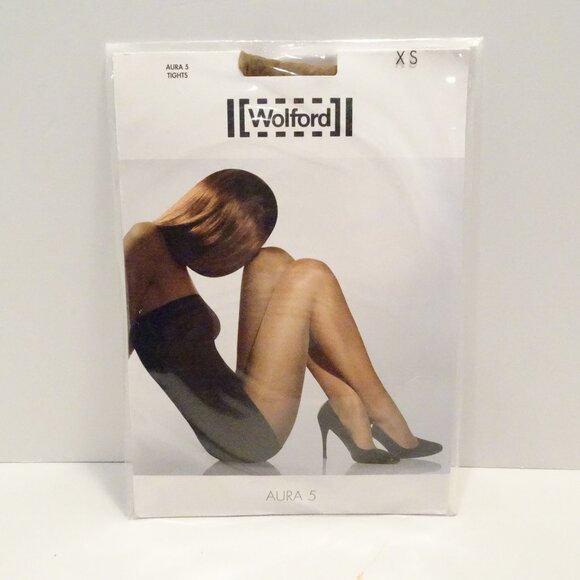 Wolford Aura 5 Tights Size XS Marzipan 18002 NEW Made in Austria